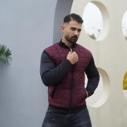 کاپشن بادی مردانه زرشکی مدل Yashar