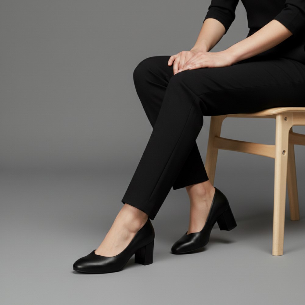 کفش مجلسی زنانه پاشنه 7 سانتی مدل روژان (2 رنگبندی)